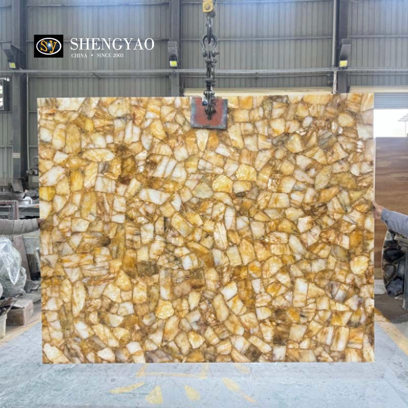 What are the differences between semi precious stone slabs and ordinary natural stones (such as marble)?