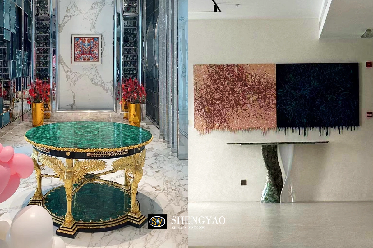 semi precious stone furniture