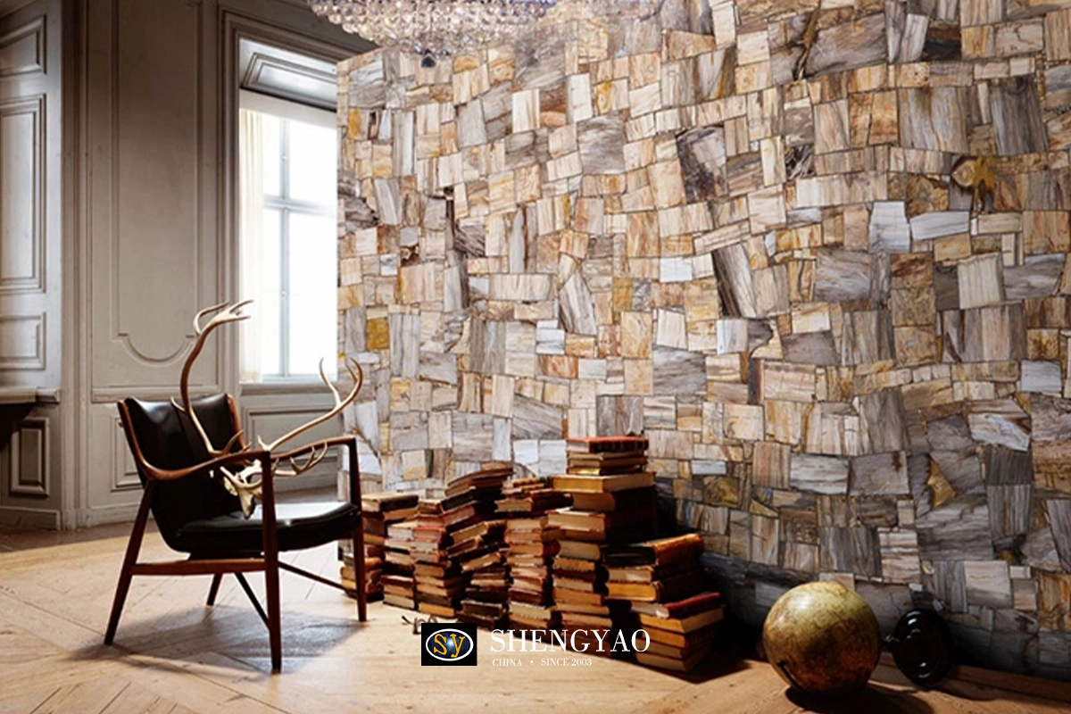 Petrified Wood Background Wall