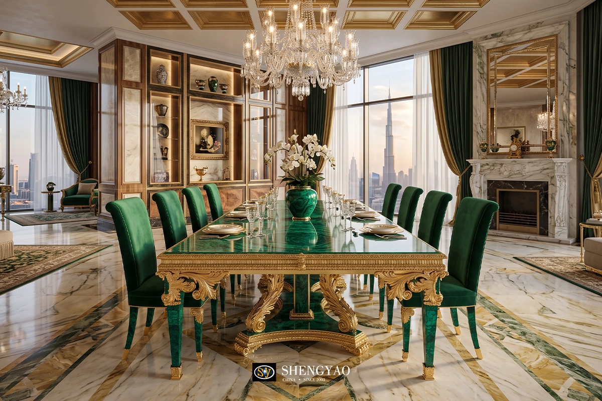 malachite dining table
