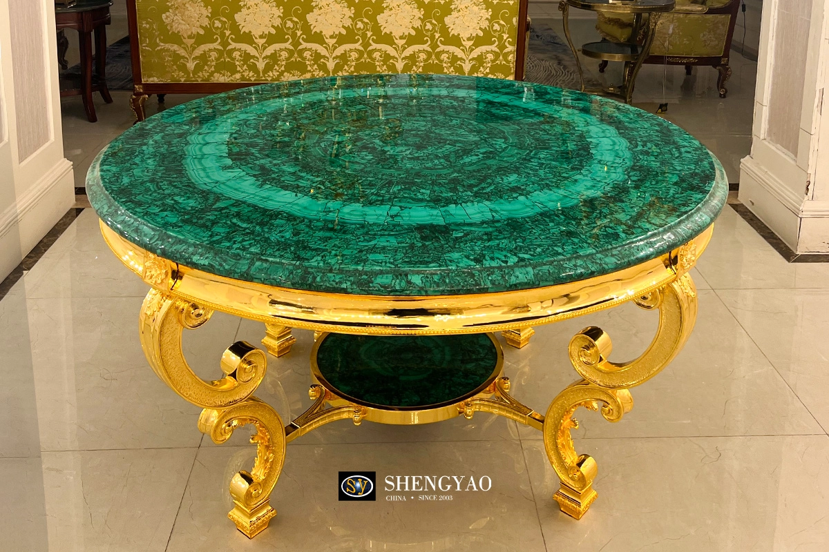 luxury malachite center table