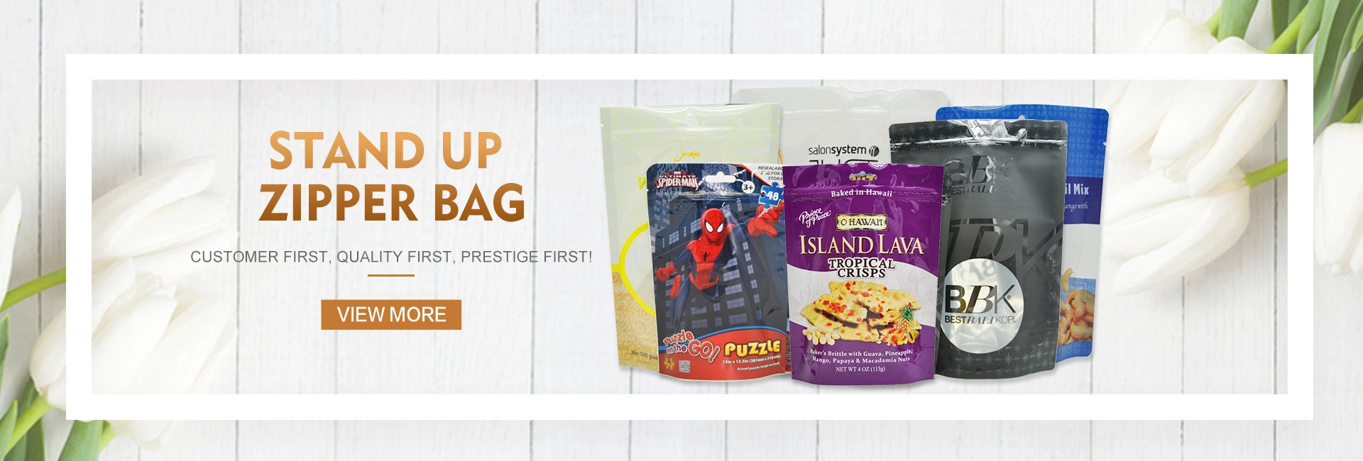 Stand up Zipper Bag