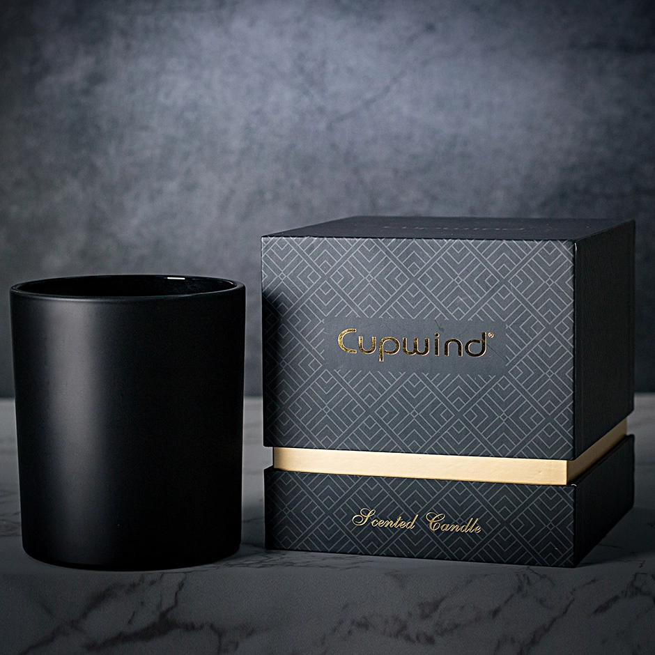 Matte Black Glass Candle Jar 11oz Wholesale