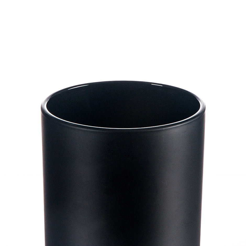 Matte Black Glass Candle Jar 11oz Wholesale