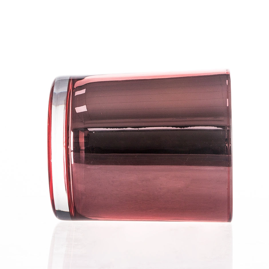 Tarro de vela de oro rosa metalizado 11oz