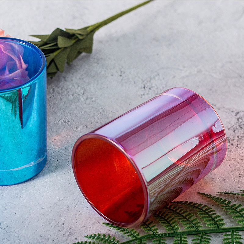 Iridescent Candle Holder Orchid 8oz