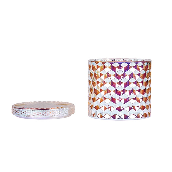 iridescent candle holder jar