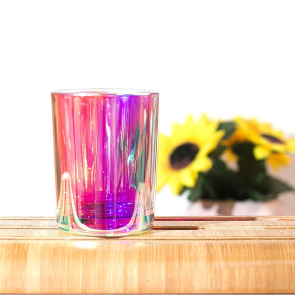 iridescent candle vessles