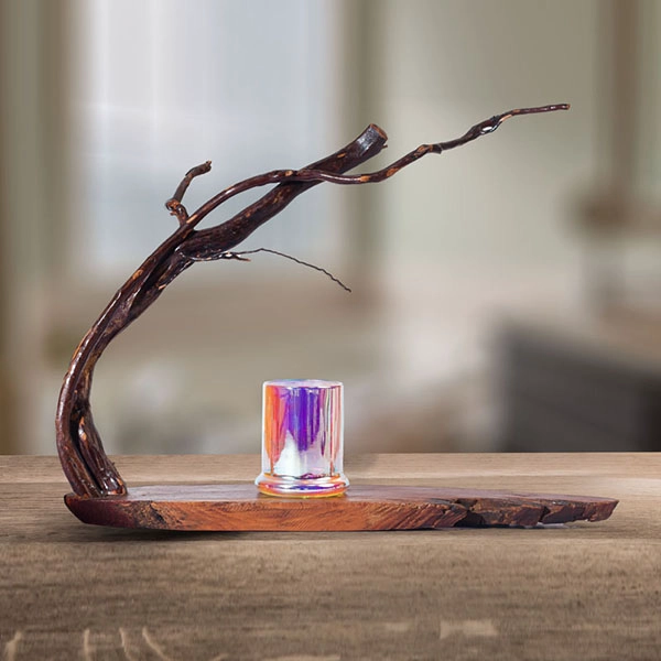 iridescent candle vessles