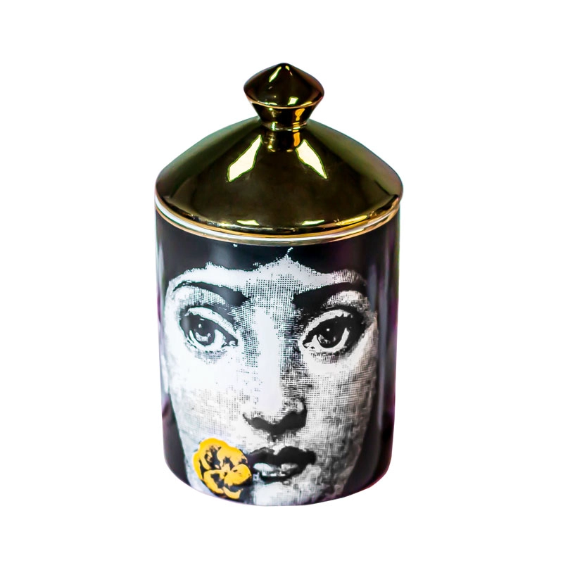 Portacandele in ceramica con coperchio per candele profumate OEM e ODM