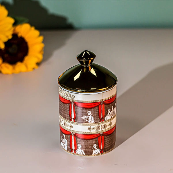 empty ceramic candle holder
