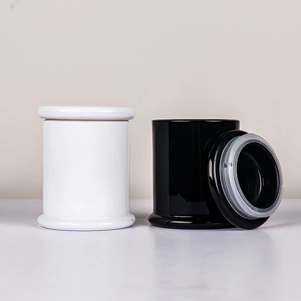 white metro candle jar