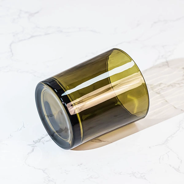 olive green candle jar