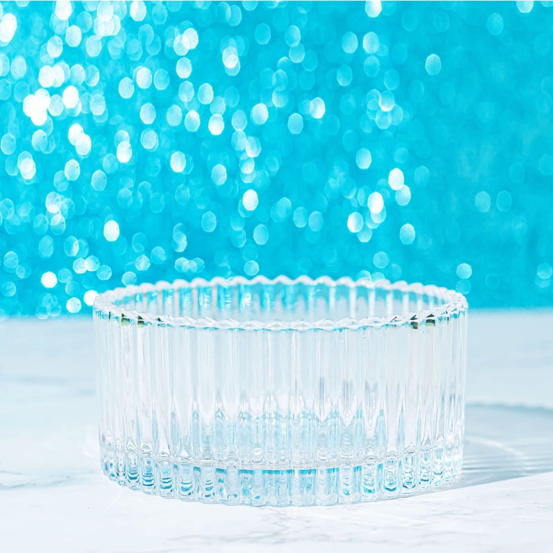 Contenedor de almacenamiento de cristal de lujo para velas perfumadas