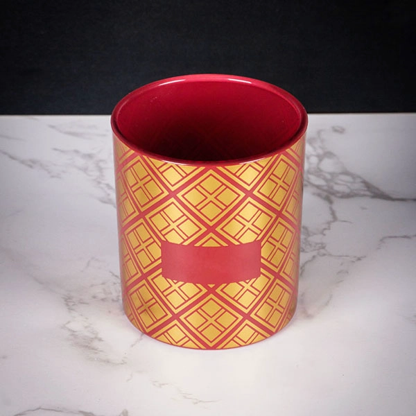 china gold foiling candle jar factory