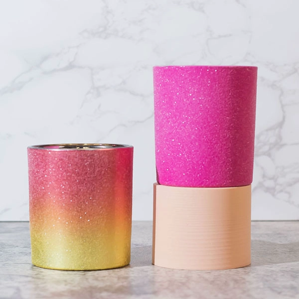 plating candle jar glass