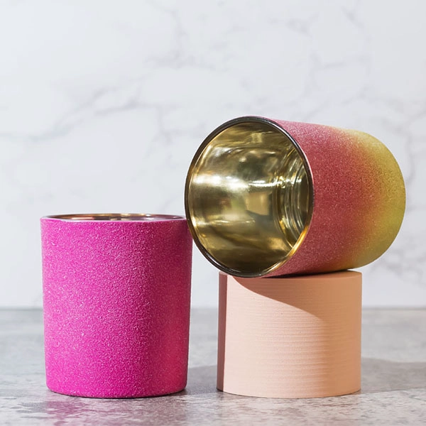 pink candle jar