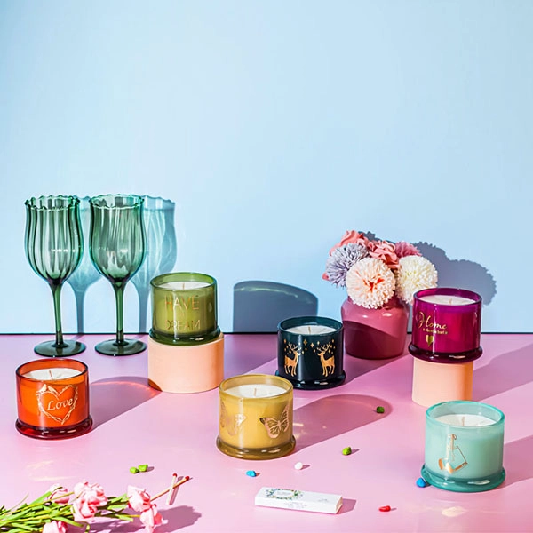 China glass container with lid supplier