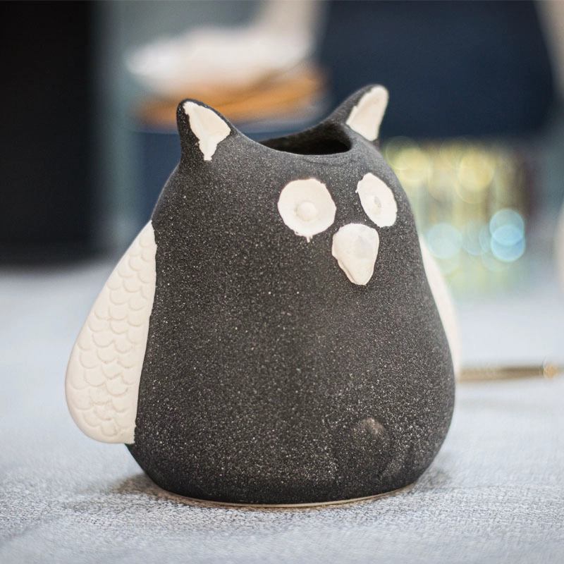 Vaso da tavolo in ceramica Cat Design per arredamento rustico