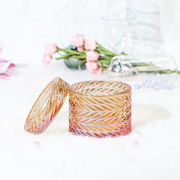 customized glass candle holder