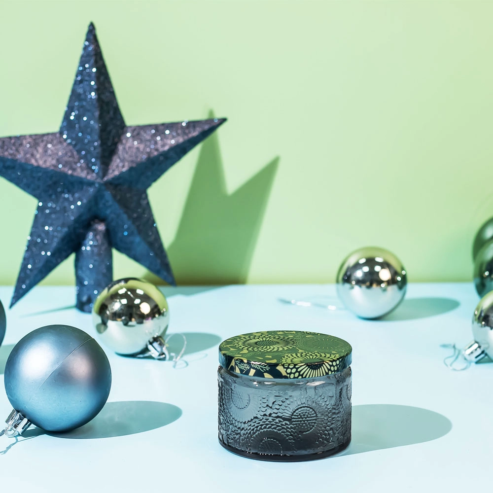 Premium Embossment Apothecary Jars with Printed Tin Lid Capacity 6oz - COPY - alulw9