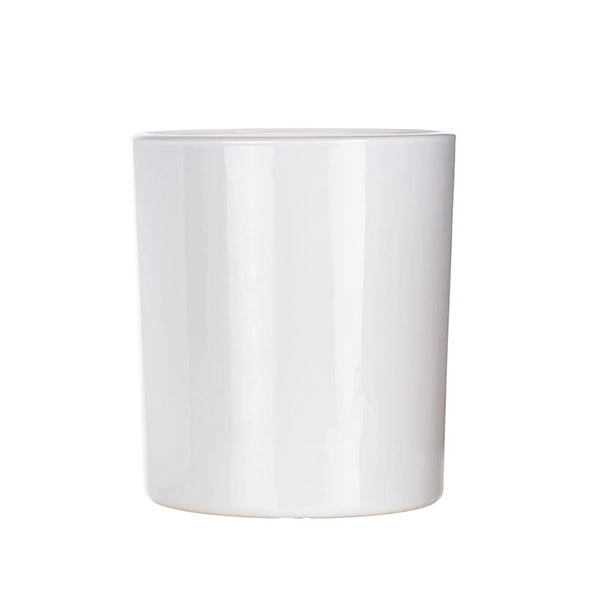 white candle jar glass