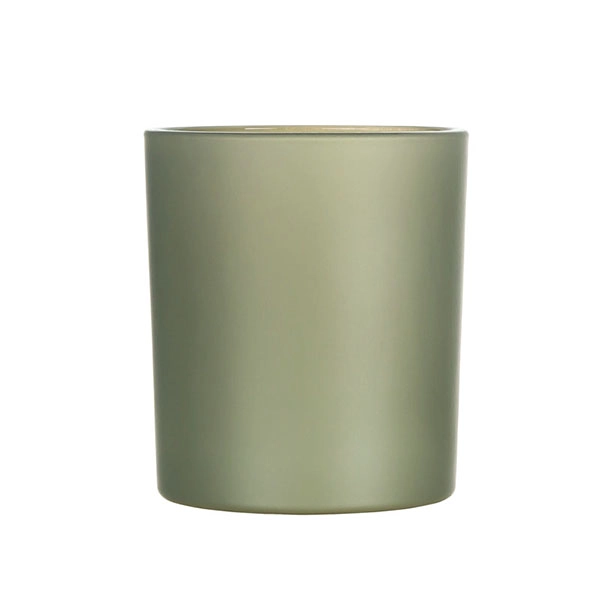 matte olive candle jars