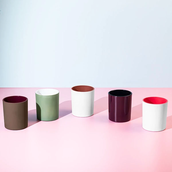 china matte white candle jar factory
