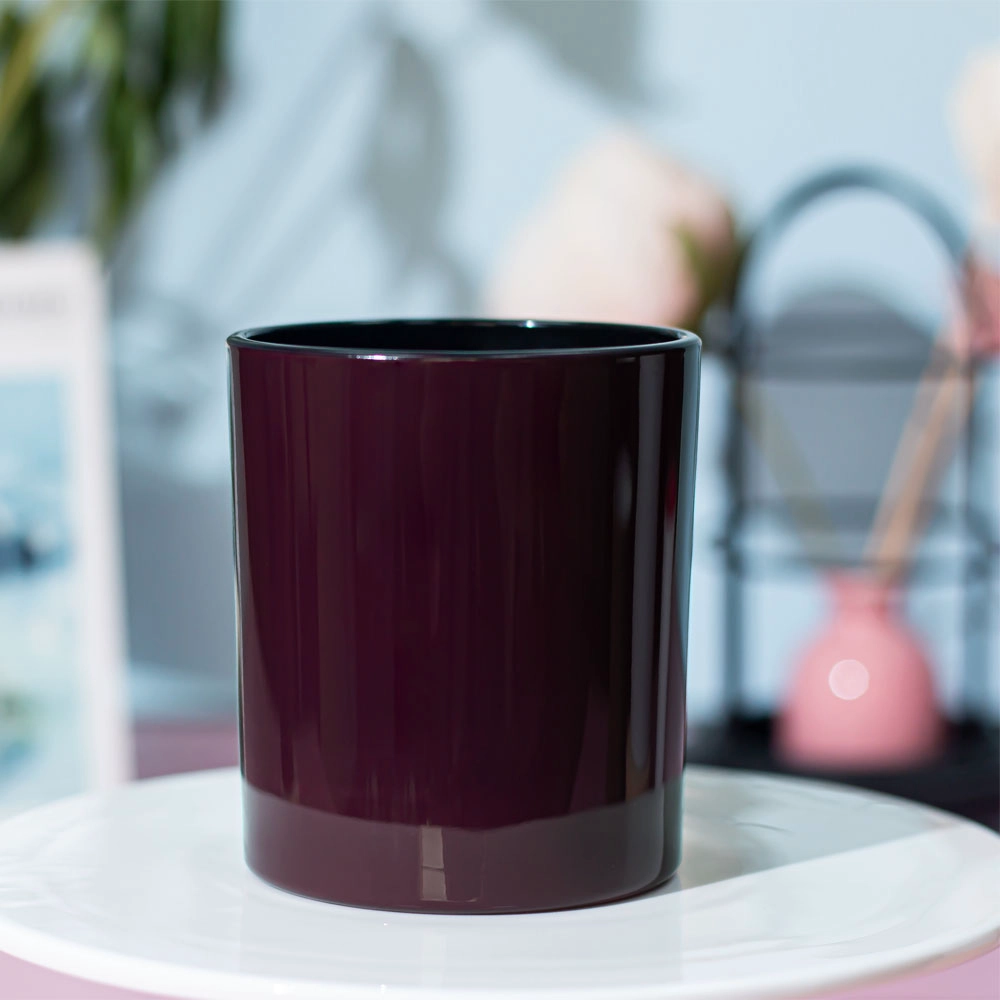 Récipient à bougie en verre opaque 14 oz