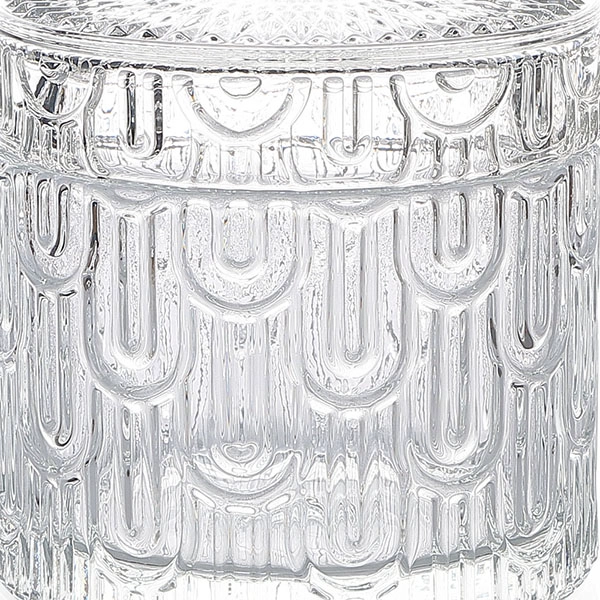 embossed candle jar
