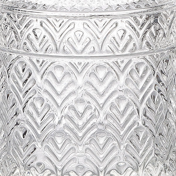 embossed candle jar