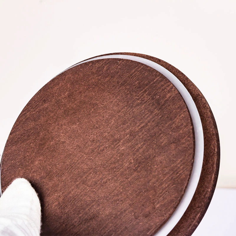 Tapa de madera MDF personalizada para velas Tarro de vidrio