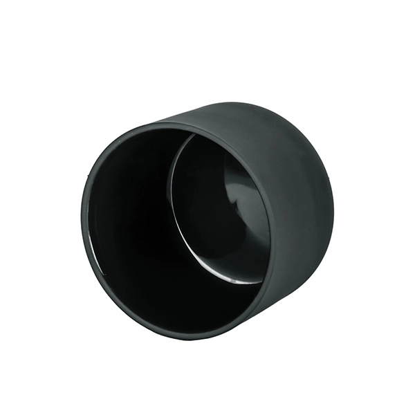 black ceramic candle jar