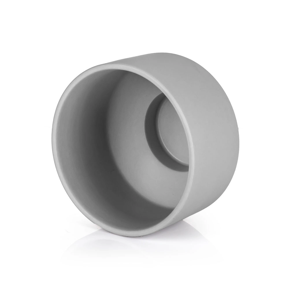 Envase de vela de cerámica de color gris 9 oz para venta al por mayor