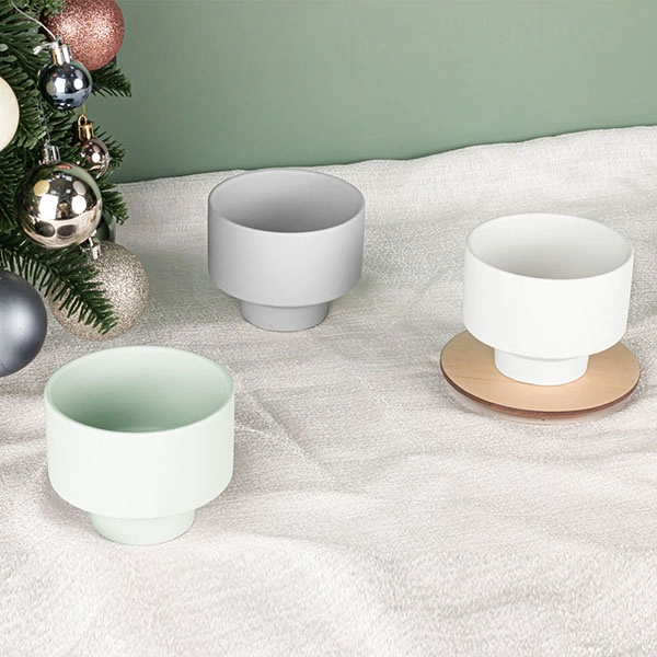 matte ceramic candle bowl
