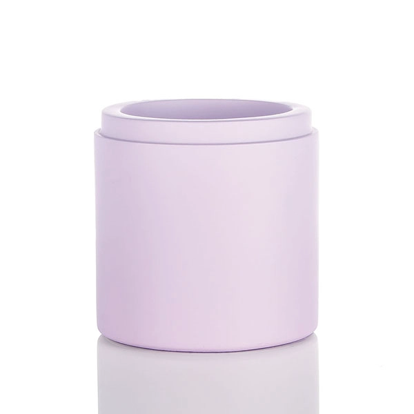 concrete candle jar