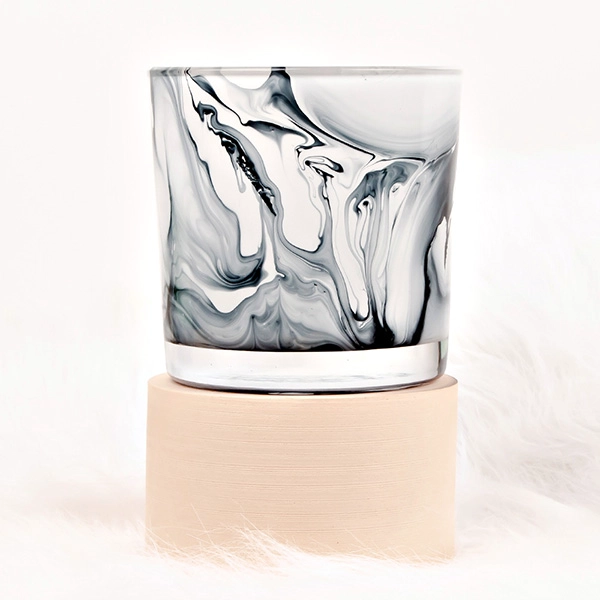 watercolor glass candle jar