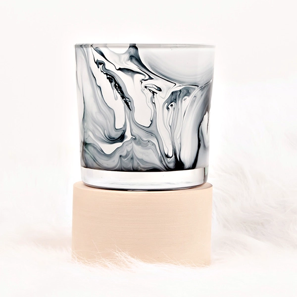 watercolor glass candle jar