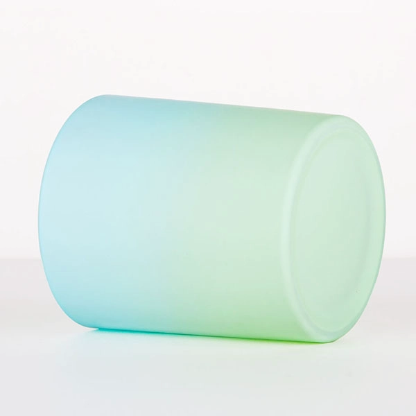 colored glass candle holder