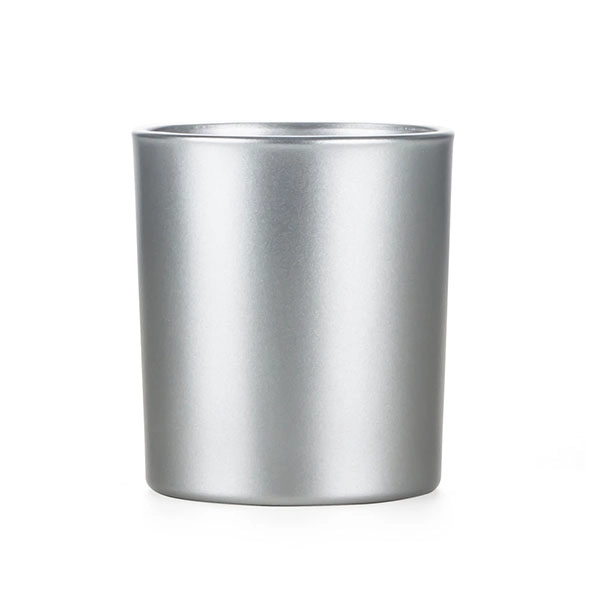 matte color glass candle jar