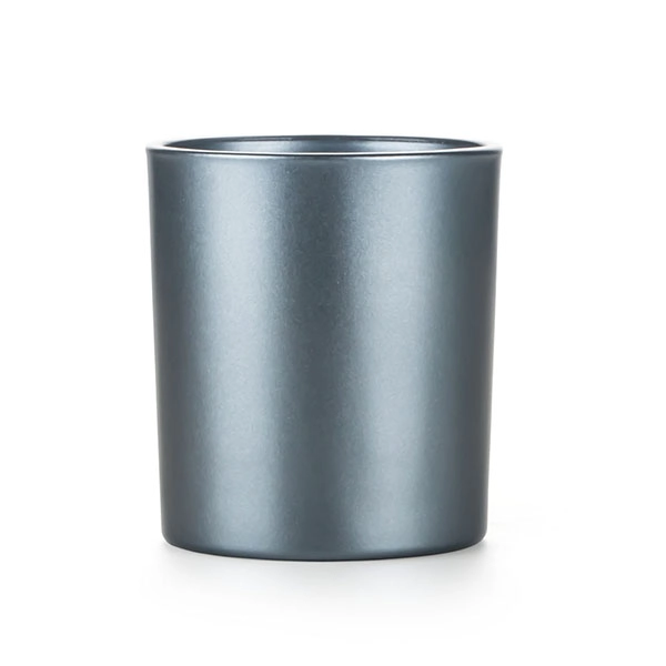 matte color glass candle jar