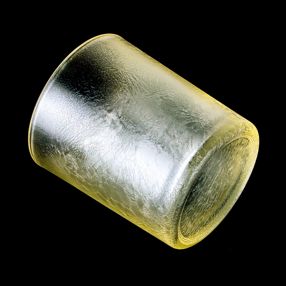 Crack Lacquer Bougeoir en Verre Jaune 11oz Vide