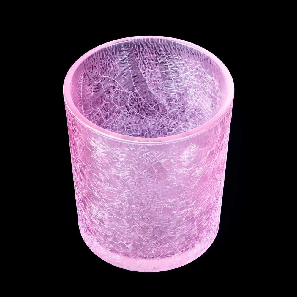 Crack Lack Pink Glas Kerzenhalter 11 Unzen in loser Schüttung