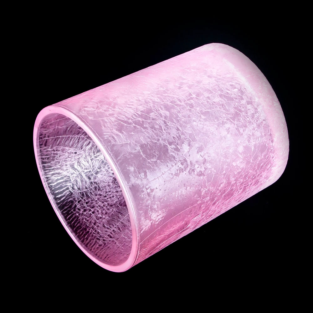 Crack Lack Pink Glas Kerzenhalter 11 Unzen in loser Schüttung