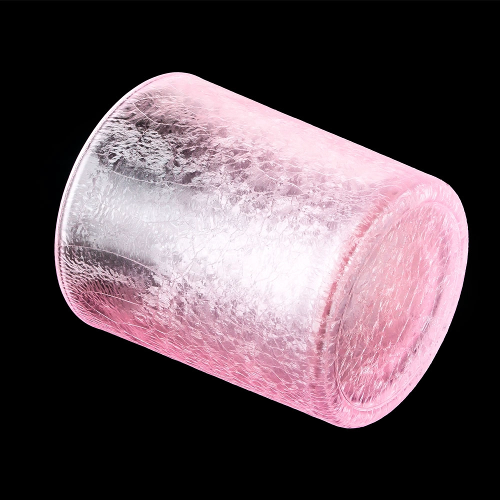 Crack Lack Pink Glas Kerzenhalter 11 Unzen in loser Schüttung