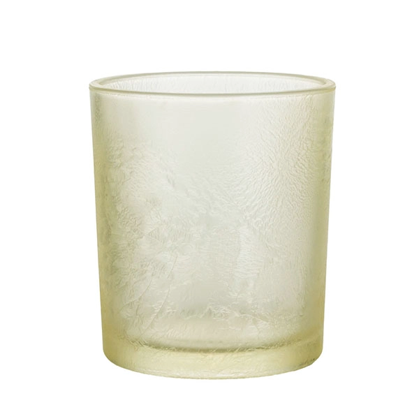 color glass candle jar