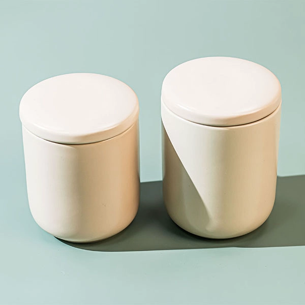 ceramic candle jar milk