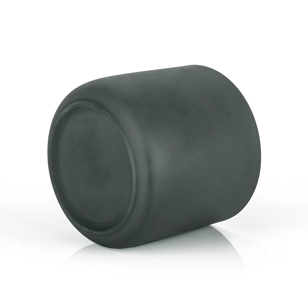 Classic Matte Black Ceramic Clay Candle Vessel With Lid