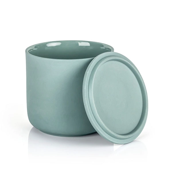 ceramic candle jar with lid