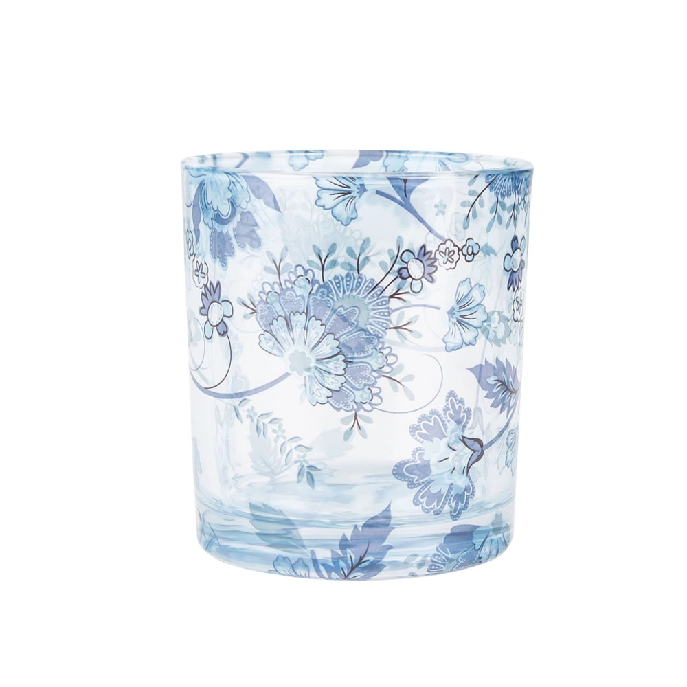 China New Tech Heat Transfer Decal Candle Holder Glass manufacturer